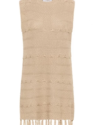 Foto van product usha FESTIVAL Gebreide jurk donkerbeige