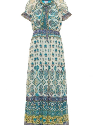 Foto van product usha FESTIVAL Jurk gemengde kleuren / wit