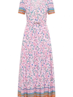 Foto van product usha FESTIVAL Jurk royal blue / koningsblauw / jade groen / rosa / oudroze