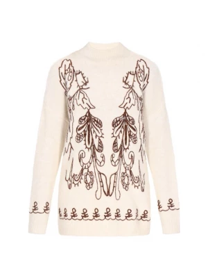 Foto van product usha FESTIVAL Oversized trui bruin / offwhite