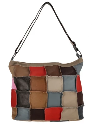 Foto van product usha FESTIVAL Schoudertas duifblauw / karamel / greige / zwart