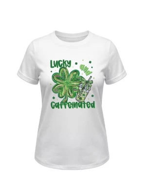Foto van product usha FESTIVAL Shirt 'Irish' groen / lichtgroen / zwart / wit