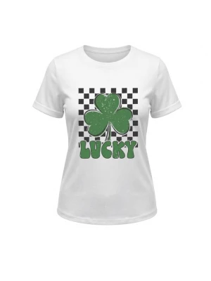 Foto van product usha FESTIVAL Shirt 'Irish' groen / zwart / wit