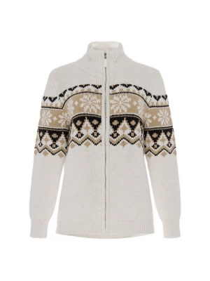 Foto van product Usha Gebreid vest cappuccino / zwart / wit
