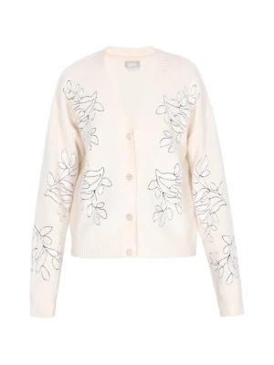 Foto van product Usha Gebreid vest crème / zwart
