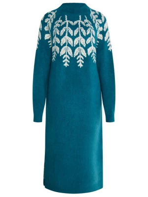 Foto van product Usha Gebreide jurk 'Lurea' petrol / wit