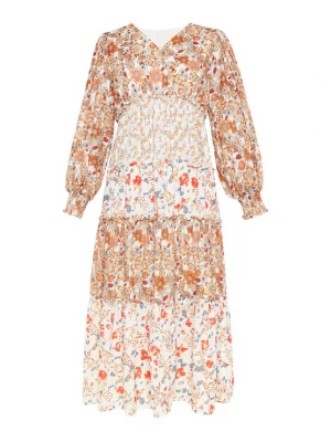 Foto van product FELIPA Jurk 'Fashion Look' beige / blauw / bruin / oranje
