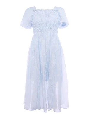 Foto van product Usha Jurk blauw / wit