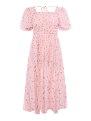 Foto van product Usha Jurk 'Floral' groen / pink / rosa