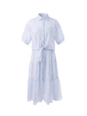 Foto van product Usha Jurk lichtblauw / wit