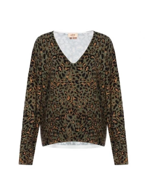 Foto van product Usha Shirt bruin / chocoladebruin / olijfgroen