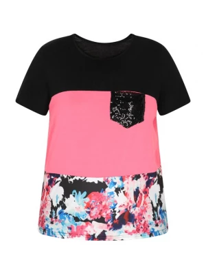 Foto van product SANIKA Shirt hemelsblauw / lichtroze / zwart / wit