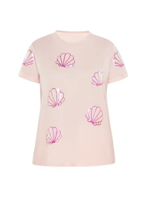Foto van product Usha Shirt lichtroze / wit