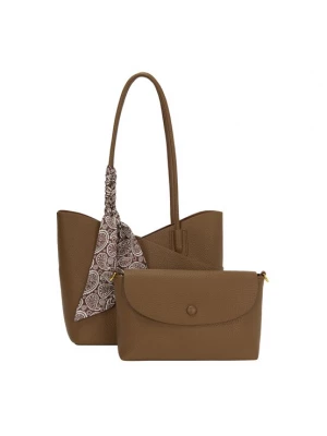 Foto van product Usha Shopper donkerbruin / wit