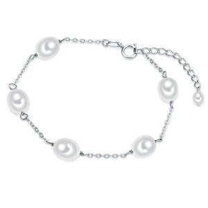 Foto van product Valero Pearls Armband zilver / parelwit