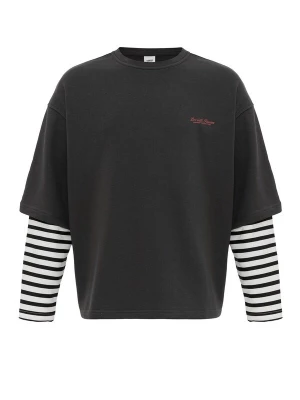 Foto van product VAMOS CLO Sweatshirt donkergrijs / rood / zwart / wit