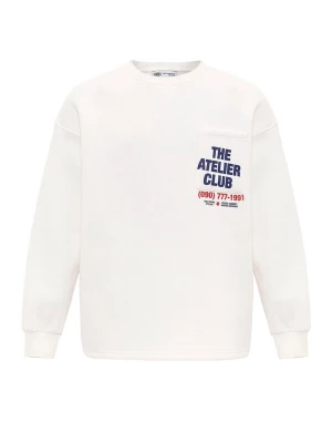 Foto van product VAMOS CLO Sweatshirt ecru / donkerblauw / rood