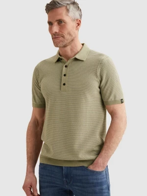 Foto van product VANGUARD Shirt 'Polo shirt in cotton / modal with stripe pattern' groen