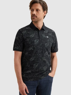 Foto van product VANGUARD Shirt 'Polo shirt in piqué with allover print' donkerblauw