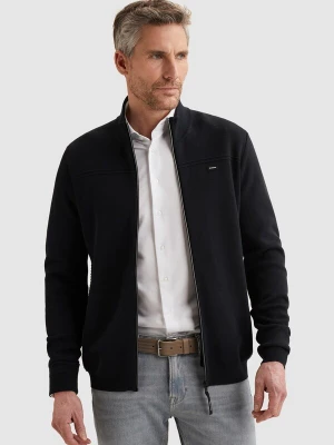Foto van product VANGUARD Trui 'Cardigan in cotton / modal with zipper closure' donkerblauw