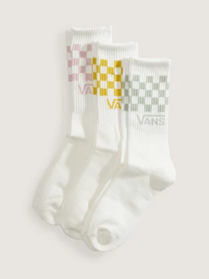 Foto van product Vans - Classic Check Crew Sokken (3 paar), Man, Wit, Grootte: M (38.5-42​)