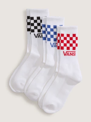 Foto van product Vans - Classic Check Crew Sokken (3 paar)unisex, Wit, Grootte: L (42.5-47​)