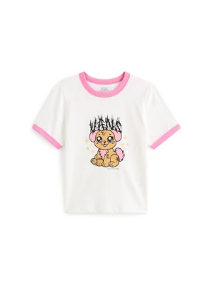 Foto van product VANS Shirt 'Puppy Ringer' pueblo / lichtroze / zwart / wit