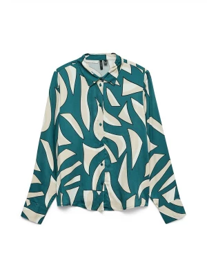 Foto van product VERO MODA Blouse 'VMCINDY REGINA' taupe / jade groen / zwart / wit