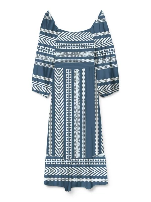 Foto van product VERO MODA Jurk 'VMDICTHE' smoky blue / wit