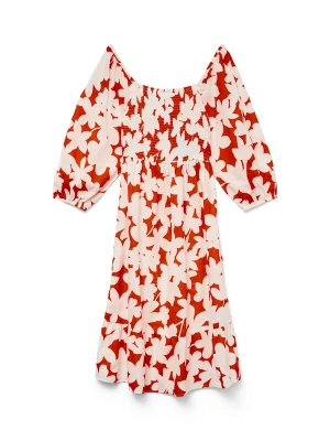 Foto van product VERO MODA Jurk 'VMDicthe' vuurrood / offwhite