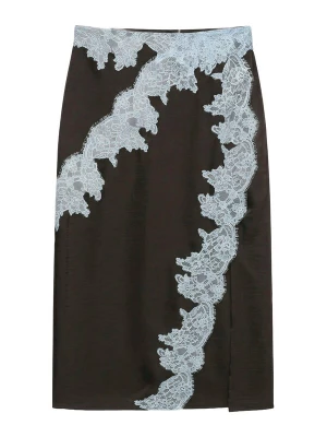 Foto van product VERO MODA Rok 'VMJULIE' pastelblauw / chocoladebruin