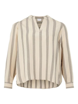 Foto van product Vila Curve Blouse 'VIEtna' lichtbeige / zwart