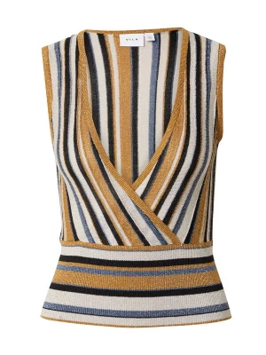 Foto van product VILA Gebreide top 'VISAXY' navy / cognac / zwart / wit