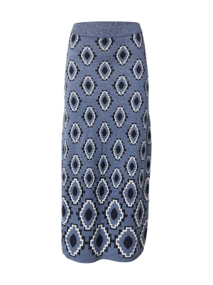 Foto van product VILA Rok 'VISTREY' indigo / smoky blue / zwart / wit