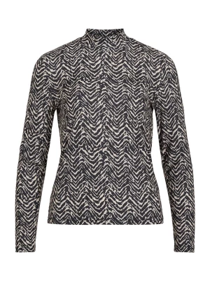 Foto van product VILA Shirt 'VILEOA' ecru / donkergrijs