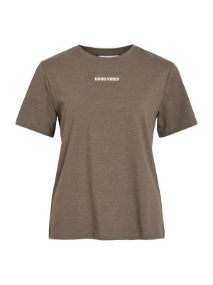 Foto van product VILA Shirt 'VINora' chocoladebruin / wit