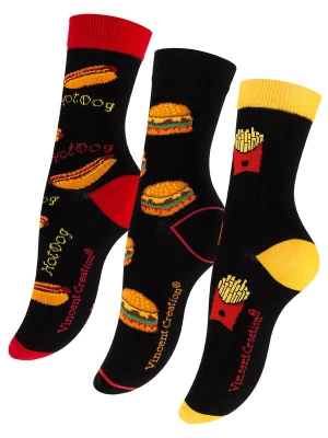 Foto van product Vincent Creation Sokken 'Fast Food' geel / oranje / rood / zwart