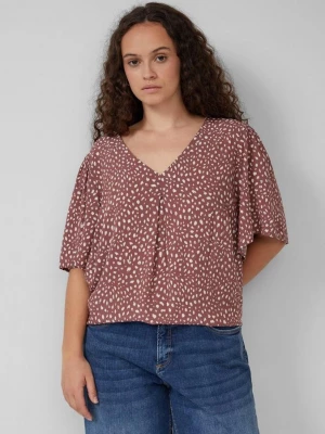Foto van product Viscose blouse met all-over print QS bruin