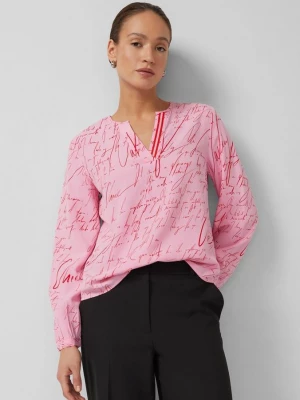 Foto van product Viscose blouse met V-hals en all-over print s.Oliver roze