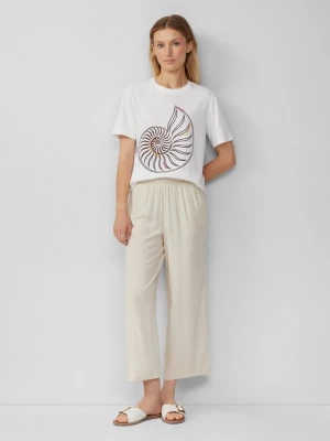 Foto van product Viscose broek met elastische tailleband s.Oliver crème