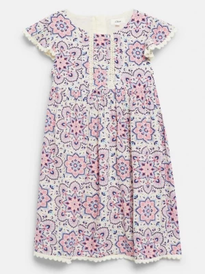 Foto van product Viscose jurk met kanten details en scheidingsnaad s.Oliver