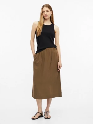 Foto van product Viscose midirok met steekzakken s.Oliver bruin