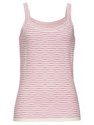 Foto van product VIVANCE Gebreide top rosa / wit
