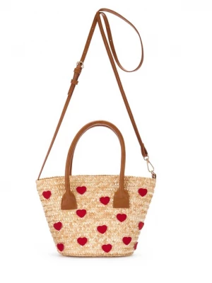 Foto van product VIVANCE Handtas beige gemêleerd / cognac / cranberry