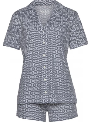 Foto van product VIVANCE Korte pyjama 'Dreams' grijs / wit