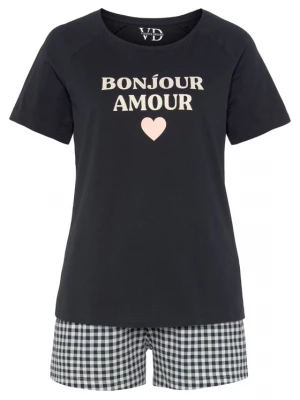 Foto van product VIVANCE Korte pyjama 'Dreams' zwart / wit