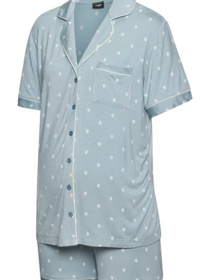 Foto van product VIVANCE Korte pyjama lichtblauw / offwhite
