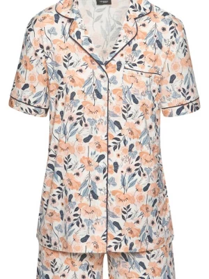 Foto van product VIVANCE Korte pyjama navy / duifblauw / perzik / wit