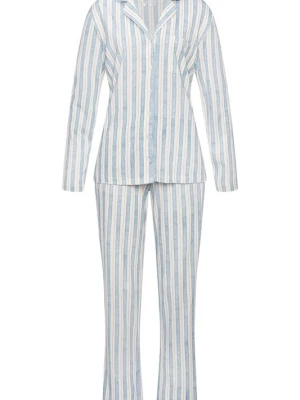 Foto van product VIVANCE Pyjama 'Dreams' lichtblauw / perzik / wit