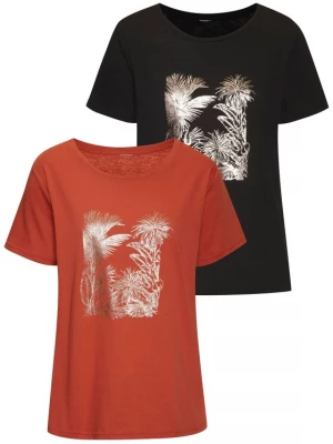 Foto van product VIVANCE Shirt taupe / abrikoos / zilver